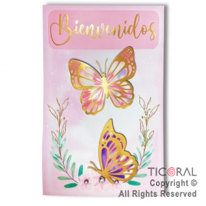 MARIPOSAS GLAM POSTER CON STAMPING X 1